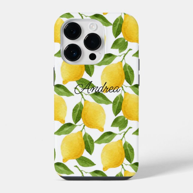 Funda Para iPhone Estuche Lemons iPhone monogramado (Reverso )