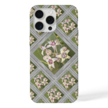 Estuche llamativo para iPhone con flores de la cor