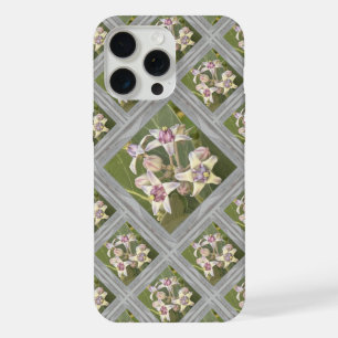 Estuche llamativo para iPhone con flores de la cor