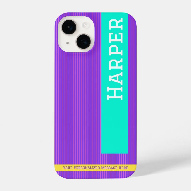 Funda Para iPhone Estuche moderno de Iphone con nombre personalizado (Reverso )
