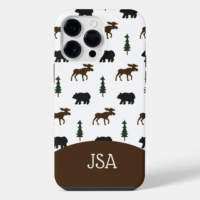 Funda Para iPhone Estuche monogramado para teléfono celular rústico  (Reverso )