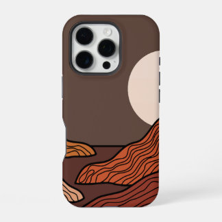 Funda Para iPhone 16 Pro Estuche Mountainous Boho Resumen para iPhone / iPa