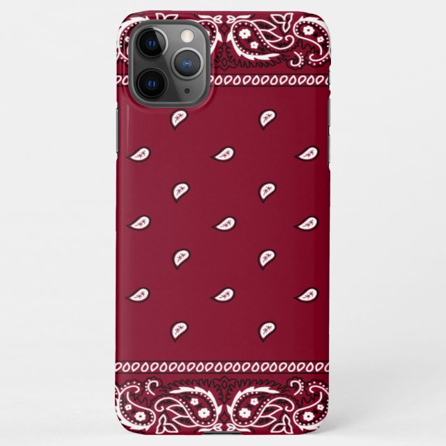 Funda Para iPhone Estuche para iPhone Bandana Burgundy Phone (Reverso)