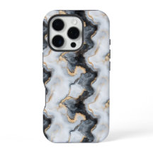 Estuche para iPhone Black Gold y White Marble Effe