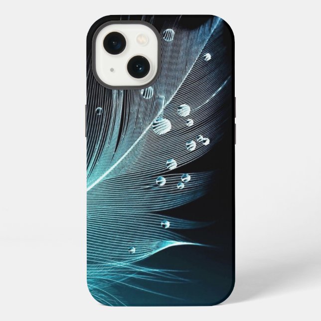 Funda Para iPhone Estuche para iPhone Blue Feather Funda-Mate (Reverso )