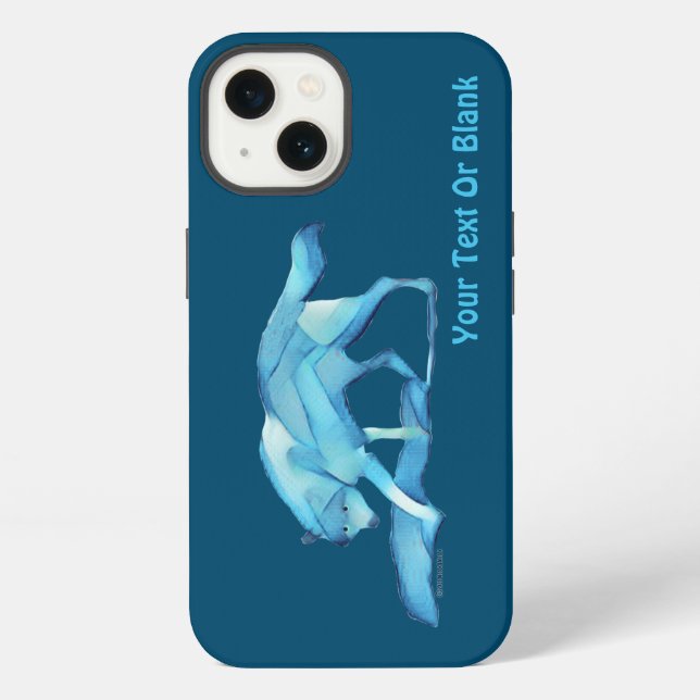 Funda Para iPhone Estuche para iPhone Blue Wolf Funda-Mate (Reverso )