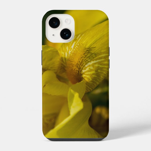 Funda Para iPhone Estuche para iPhone con barba de iris amarillo (Reverso )