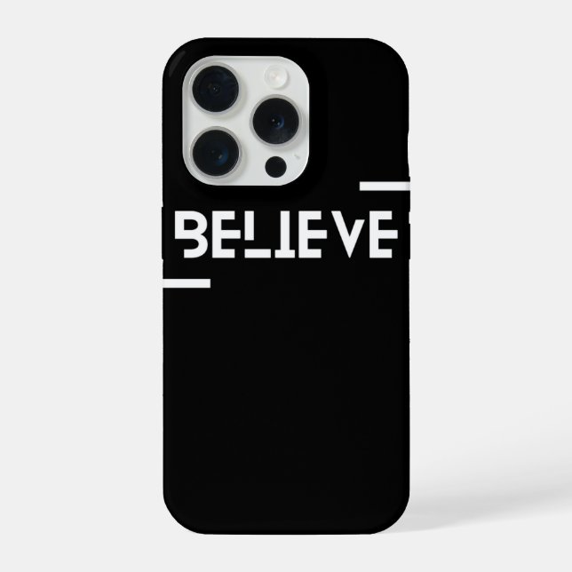 Funda Para iPhone estuche para iPhone con diseños BELIEVE (Reverso )