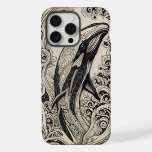 Estuche para iPhone de ballena con micrófono