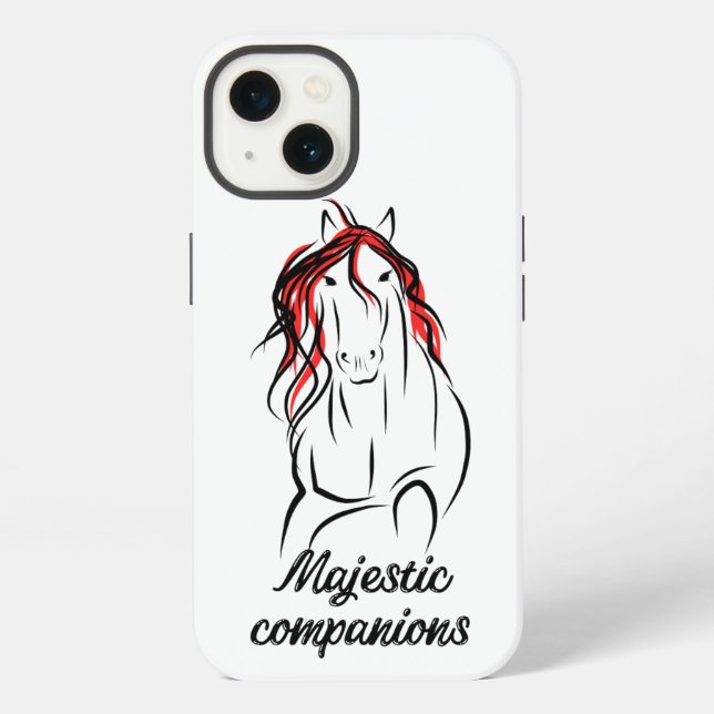 Funda Para iPhone estuche para iPhone de caballo (Reverso )