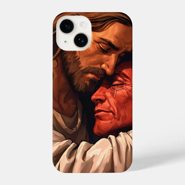 Funda Para iPhone estuche para iPhone de Christ Comforting Lucifer (Reverso )