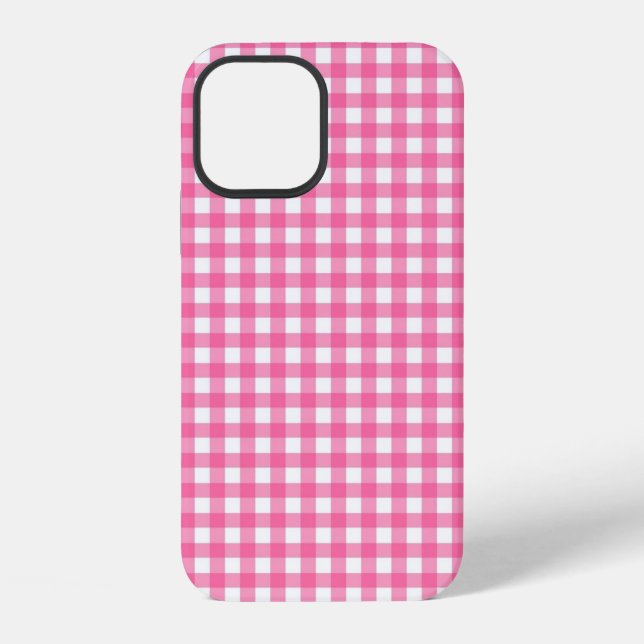 Funda Para iPhone Estuche para iPhone de Gingham rosa (Reverso )