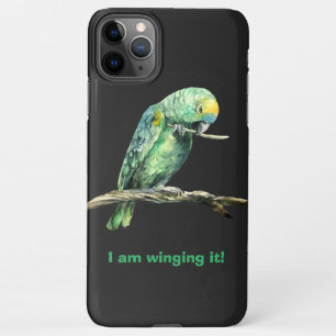 Funda Para iPhone 11Pro Max Estuche para iPhone de loro verde