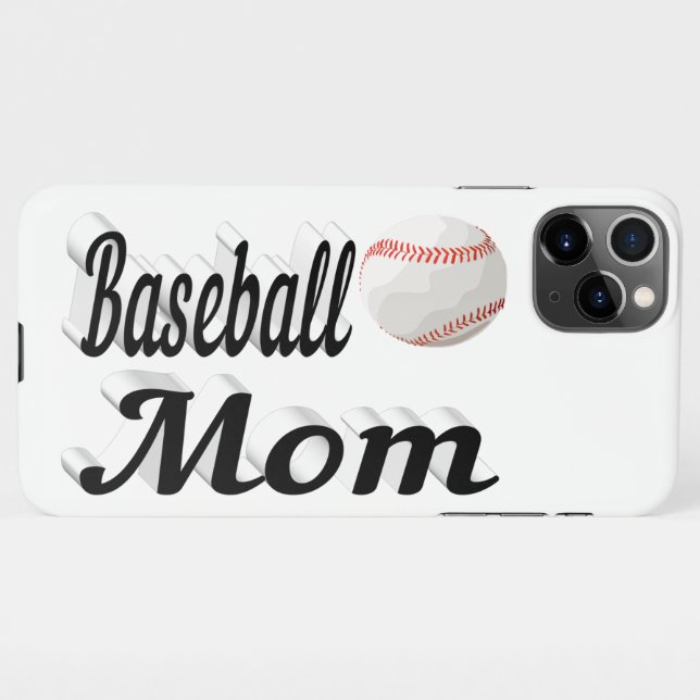 Funda Para iPhone Estuche para iPhone de mamá de béisbol (Reverso horizontal)