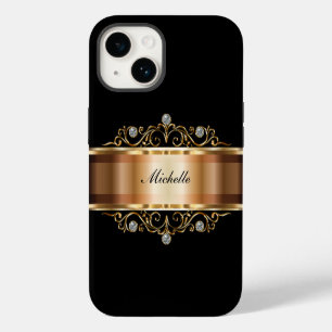 Funda Para iPhone 14 Estuche para iPhone de Monograma Bling Funda-Mate
