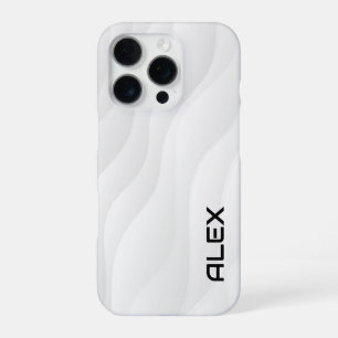 Funda Para iPhone 16 Pro Estuche para iPhone de onda blanca flotante