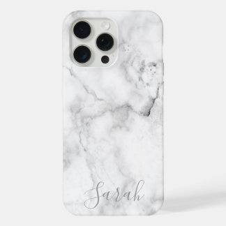 Estuche para iPhone de patrón de mármol blanco de