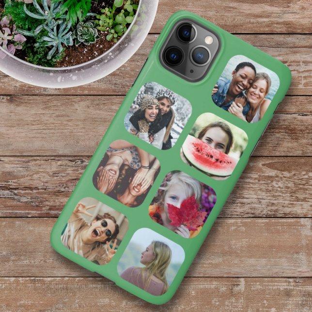 Funda Para iPhone Estuche para iPhone de plantilla verde de 7 Collag (Subido por el creador)