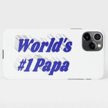 Estuche para iPhone de texto azul de papá