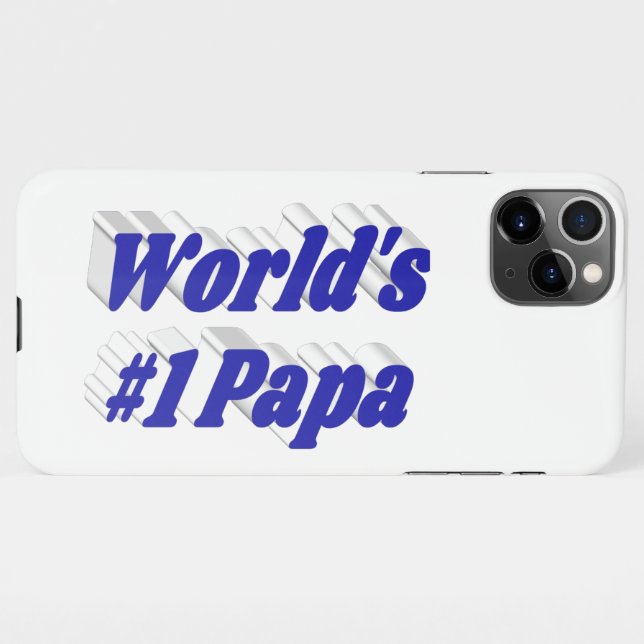 Funda Para iPhone Estuche para iPhone de texto azul de papá (Reverso horizontal)