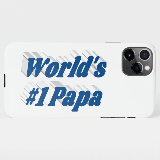 Funda Para iPhone Estuche para iPhone de texto azul de Papa sea (Reverso horizontal)