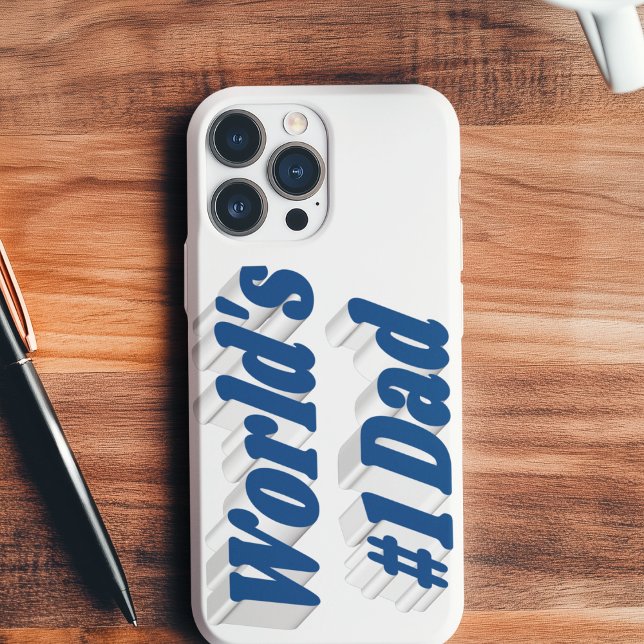 Funda Para iPhone Estuche para iPhone de texto azul marino de papá (Subido por el creador)