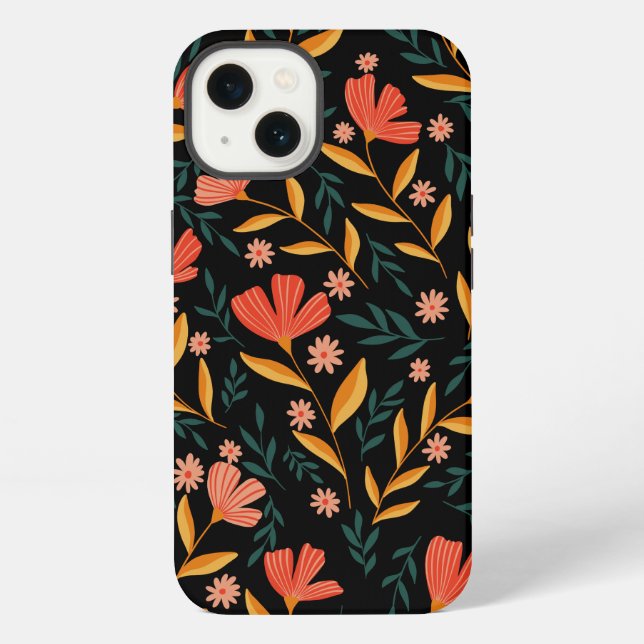 Funda Para iPhone Estuche para iPhone Floral Midnight Blossom (Reverso )