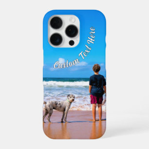 Funda Para iPhone 16 Pro Estuche para iPhone fotográfico Mascota con texto 