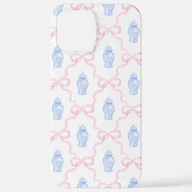 Funda Para iPhone Estuche para iPhone Grandmillennial Bows & Ginger  (Reverso )
