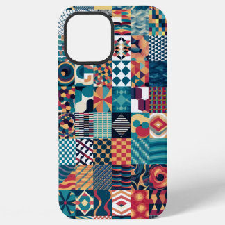 Funda Para iPhone 12 Pro Max Estuche para iPhone/iPad de Grid Collage artístico