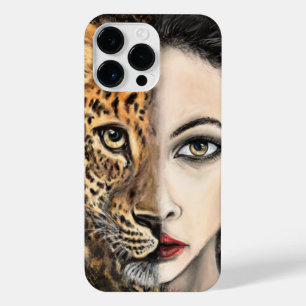 Funda Para iPhone 14 Pro Max Estuche para iPhone Leopard Chica