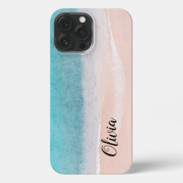 Funda Para iPhone 13 Pro Max Estuche para iPhone Ocean Beach con guión personal