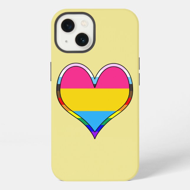 Funda Para iPhone Estuche para iPhone Pan Pride Heart Funda-Mate (Reverso )