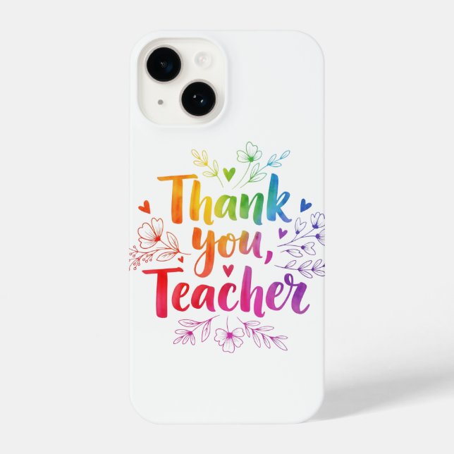 Funda Para iPhone Estuche para iPhone para profesores - ¡Gracias, pr (Reverso )