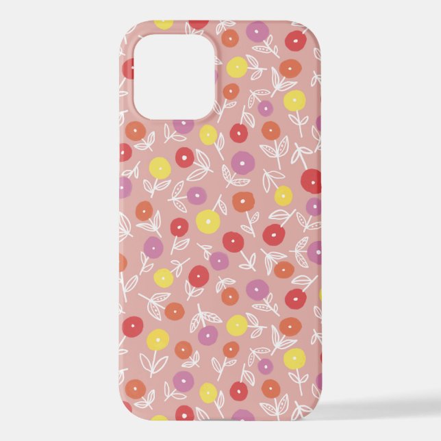 Funda Para iPhone Estuche para iPhone Peach Pastel Floral Ditsy (Reverso )