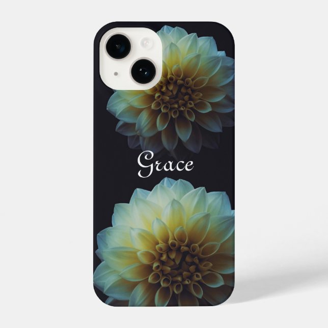 Funda Para iPhone Estuche para iPhone personalizado de floral oscura (Reverso )