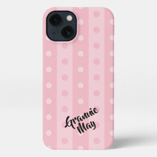 Estuche para iPhone Pink Polka-Dot personalizado