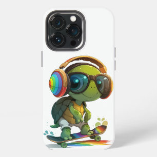 Funda Para iPhone 13 Pro Estuche para iPhone Radical Turtle Skateboarder