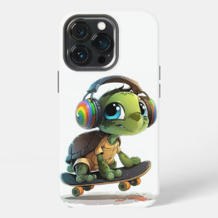 Funda Para iPhone 13 Pro Estuche para iPhone Radical Turtle Skateboarder