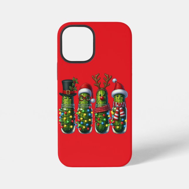 Funda Para iPhone Estuche para iPhone rojo de Holiday Dill Pickles p (Reverso )