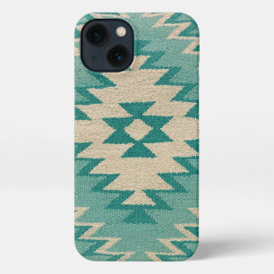 Estuche para iPhone - Tejido suroeste, Verde azula
