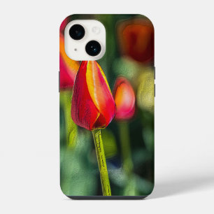 Funda Para iPhone 14 Estuche para iPhone Tulip Garden texturizado