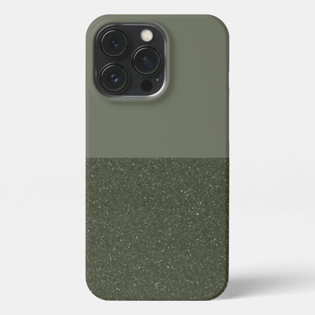 Funda Para iPhone Estuche para iPhone verde Moss personalizable (Reverso)