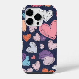 Funda Para iPhone 14 Pro Estuche para iPhone Vibrant Hearts - Idea de regal
