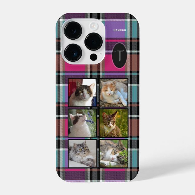 Funda Para iPhone Estuche para teléfono celular fotográfico - Plaid  (Reverso )