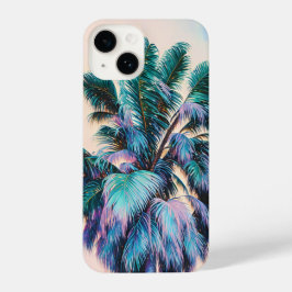 Funda Para iPhone 14 Estuche para teléfono de arte de palmeras tropical