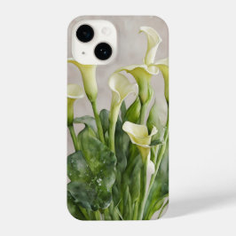 Funda Para iPhone 14 Estuche para teléfono de arte White Calla Lily Flo