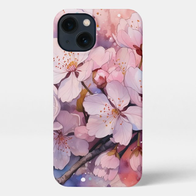 Funda Para iPhone Estuche para teléfono de flores hermoso (Reverso )