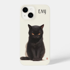 Funda Para iPhone 14 Estuche para teléfono de gato negro | ¡Personaliza