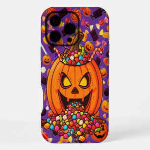 Funda Para iPhone 16 Pro Max Estuche para teléfono de Halloween de calabaza bri